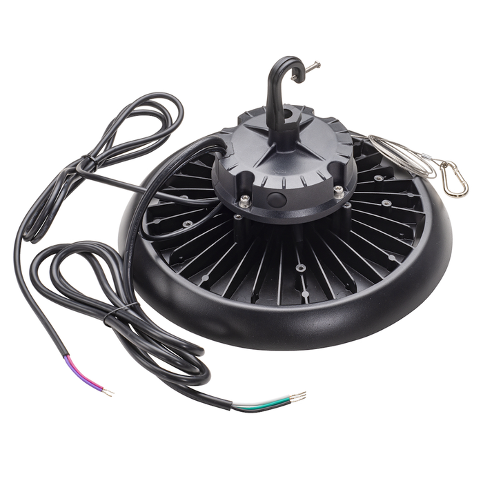 Topaz HBC-200W-PCTS-BL Round LED High Bay Power/CCT Selectable 150W/180W/200W 4000K/5000K 120-277V 90 Degree Optical Lens Black (T73569)