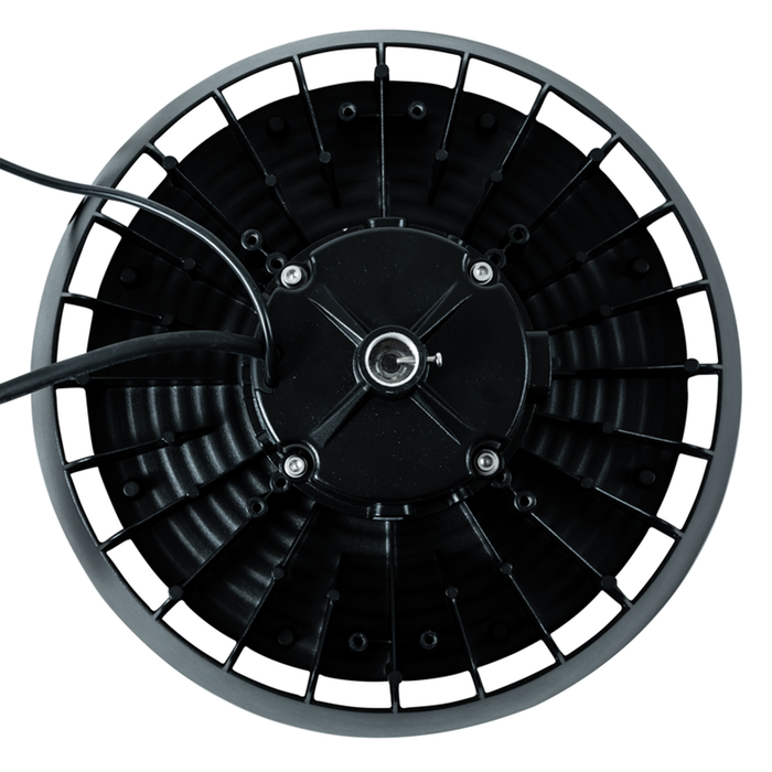 Topaz HBC-30L-50K-PS Round LED High Bay Power Selectable 125W/150W/200W 5000K 19375Lm/23250Lm/30000Lm 120-277V 110 Degree Beam Angle Black (T77107)