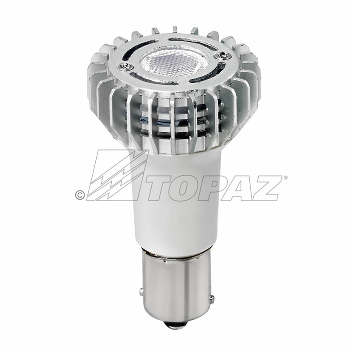 Topaz L1383/3/830/NFL-33 LED 3W R12 Narrow Flood Lamp BA15S Base 12V 3000K 120Lm 80 CRI (T79630)