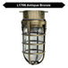 Topaz L1706AB Vaportight Industrial Jelly Jar Ceiling Mount Incandescent/LED Lamp Ready Antique Bass E26 Socket (TX4102)