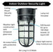 Topaz L1706BLK Vaportight Industrial Jelly Jar Ceiling Mount Incandescent/LED Lamp Ready Black E26 Socket (TX4103)