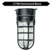 Topaz L1706BLK Vaportight Industrial Jelly Jar Ceiling Mount Incandescent/LED Lamp Ready Black E26 Socket (TX4103)