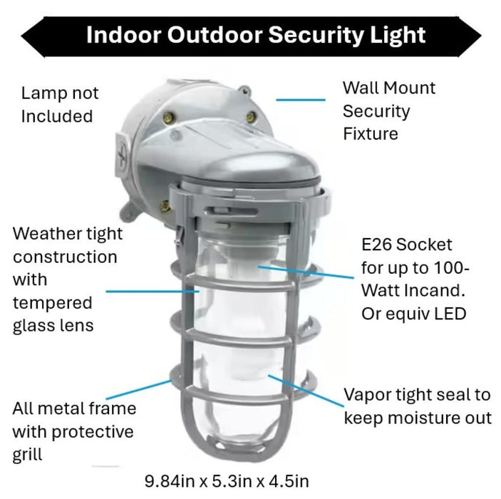 Topaz L1707SV Wall Mount Incandescent/LED Lamp Ready Jelly Jar With E26 Socket Gray (TX4106)