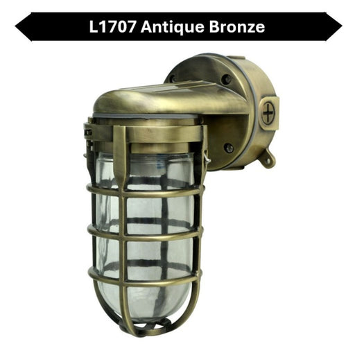 Topaz L1707SVAB Wall Mount Incandescent/LED Lamp Ready Jelly Jar With E26 Socket Antique Brass (TX4107)