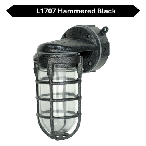 Topaz L1707SVBLK Wall Mount Incandescent/LED Lamp Ready Jelly Jar With E26 Socket Black (TX4108)