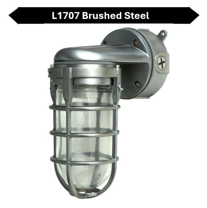 Topaz L1707SVBS Wall Mount Incandescent/LED Lamp Ready Jelly Jar With E26 Socket (TX4109)
