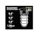 Topaz L17VP06BS LED Vaportight Steel Ceiling Mount Fixture 15W 850Lm 4000K 120V (TX4122)