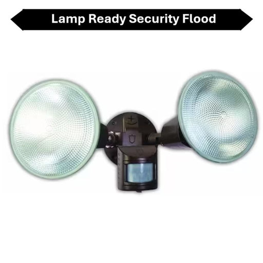 Topaz L5999BR Lamp Ready 2-Head Security Flood Bronze 110 Degree Motion Sensor Use [2] 60W Maximum Incandescent Or LED Bulb [Not Included] (TX4128)