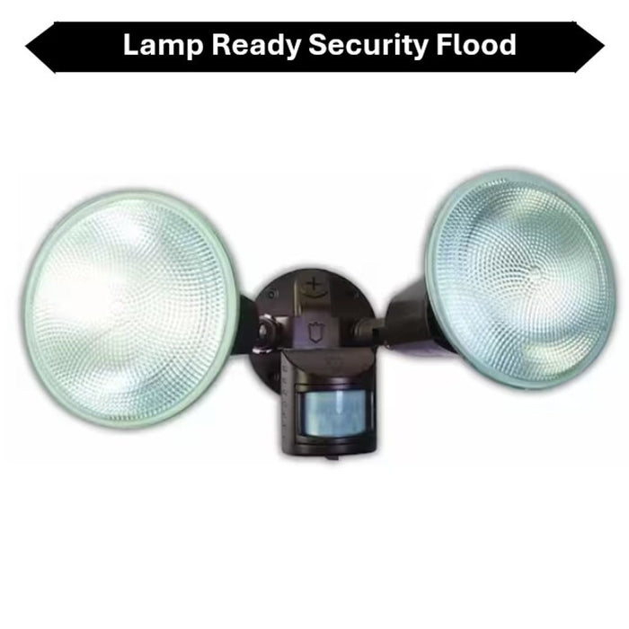 Topaz L5999BR Lamp Ready 2-Head Security Flood Bronze 110 Degree Motion Sensor Use [2] 60W Maximum Incandescent Or LED Bulb [Not Included] (TX4128)