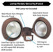 Topaz L6002BR Lamp Ready 2-Head Security Flood With Shields Bronze 180 Degree Motion Sensor Use [2] 75W Maximum Incandescent Or LED Bulb [Not Included] (TX4130)