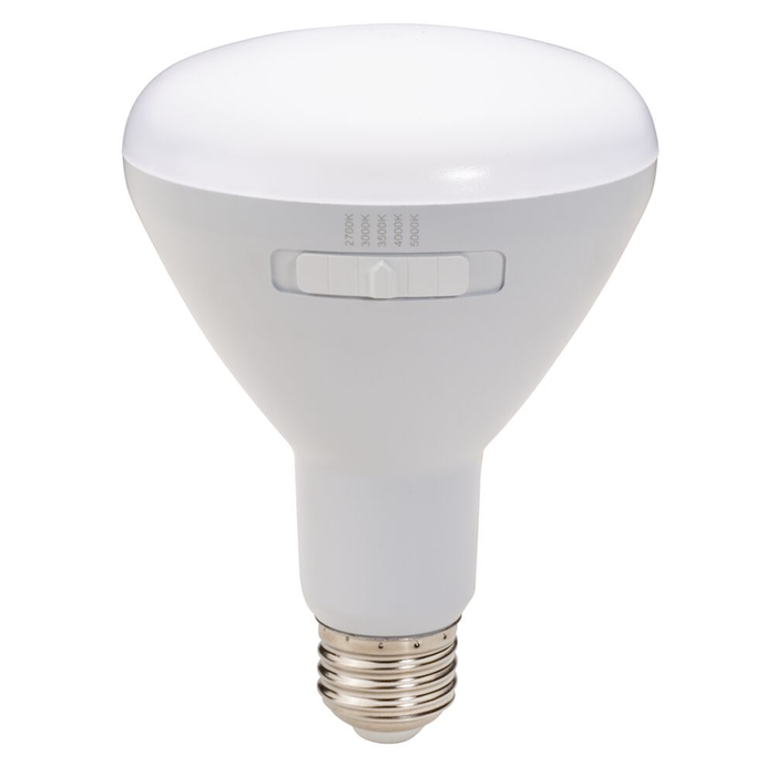 Topaz LBR30-9W-CTS-D LED BR30 Lamp Medium E26 Base 9W CCT Selectable 2700K/3000K/3500K/4000K/5000K 800Lm Dimmable 120V 80 CRI (T73665)