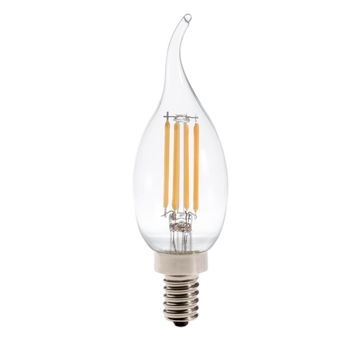Topaz LCFC/5/930/ANTQ-61 LED Chandelier CA10 Filament Clear E12 Base 3000K 120V 5.5W 500Lm Dimmable T20 (T71142)