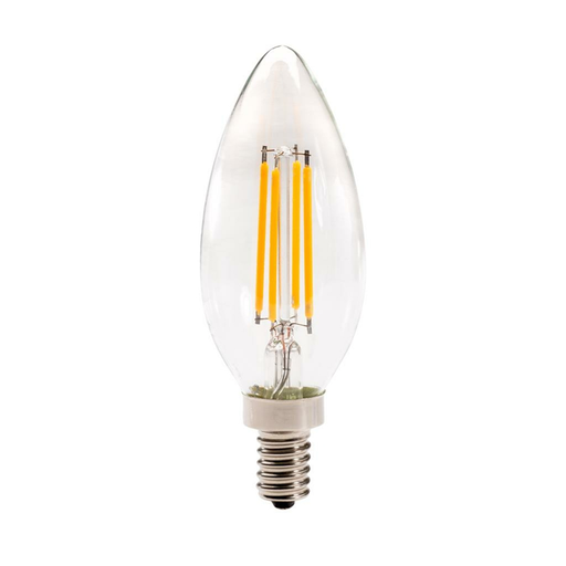 Topaz LCTC/5/930/ANTQ-61 LED Bullet B11 Filament Clear E12 Base 3000K 120V 5.5W 500Lm Dimmable T20 (T71140)