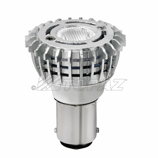 Topaz LGBF/WW/3/FL-33 LED Mini Reflector BA15d Base 3W 12VAC/DC 30 Degree Beam Spread 3000K 115Lm 80 CRI (T79562)