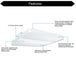 Topaz LHB-30L-W-PCS-UEM LED Linear High Bay Power/CCT Selectable 120W/160W/200W 3500K/4000K/5000K 120-277V 0-10V Dimming Emergency Backup 3.5mm Control Ready (T75825)