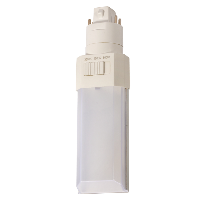 Topaz LPLTA-9W-CTSW-V LED PLT Retrofit 4-Pin G24q Base Plug-In Vertical Type A 9W CCT Selectable 2700K/3000K/3500K 120 Degree Beam Angle 83 CRI Dimmable (T73662)