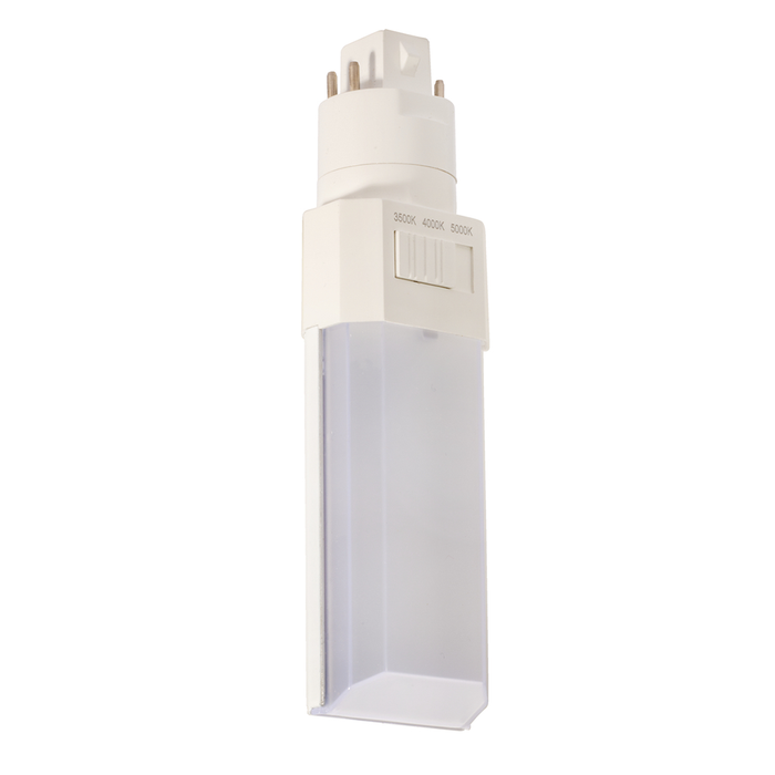Topaz LPLTA-9W-CTSW-V LED PLT Retrofit 4-Pin G24q Base Plug-In Vertical Type A 9W CCT Selectable 2700K/3000K/3500K 120 Degree Beam Angle 83 CRI Dimmable (T73662)