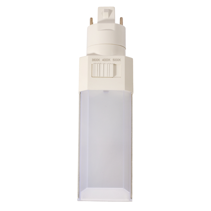 Topaz LPLTA-9W-CTSW-H LED PLT Retrofit 4-Pin G24q Base Plug-In Horizontal Type A 9W CCT Selectable 2700K/3000K/3500K 120 Degree Beam Angle 83 CRI Dimmable (T73660)
