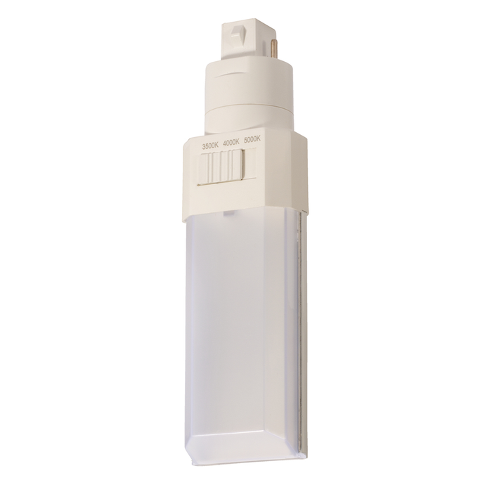 Topaz LPLTB-8W-CTSC-H LED PLT Retrofit 2-Pin G24d Base Plug-In Horizontal Type B 8W CCT Selectable 3500K/4000K/5000K 83 CRI Non-Dimmable 120-277V (T73657)