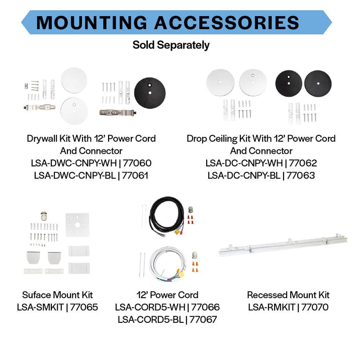 Topaz LSA4-50PCS-WH 4 Foot Architectural LED Linear Strip Power/CCT Selectable 30W/40W/50W 3500K/4000K/5000K 120-277V 80 CRI 0-10V Dimming Down Light Only White (T77048)