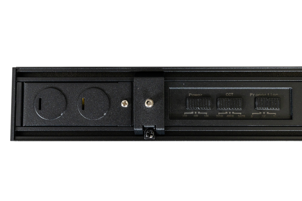 Topaz LSA4P-50PCS-EM-BL 4 Foot Architectural LED Linear Strip Power/CCT Selectable 30W/40W/50W 3500K/4000K/5000K 120-277V 0-10V Dimming Emergency Backup Black (T77053)