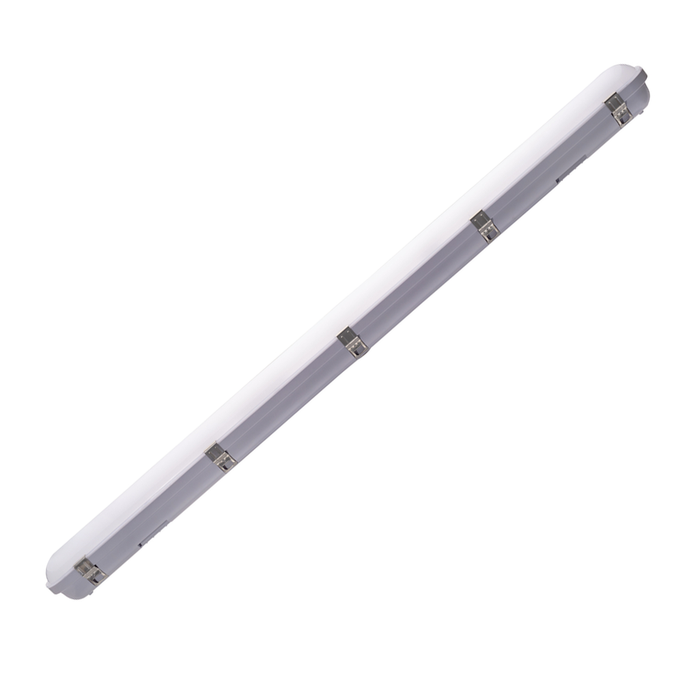 Topaz LVT4-50PCS-EM 4 Foot Linear Vaportight Power/CCT Selectable 30W/40W/50W 3500K/4000K/5000K 120-277V 80 CRI Dimmable Emergency Battery Backup (T73815)