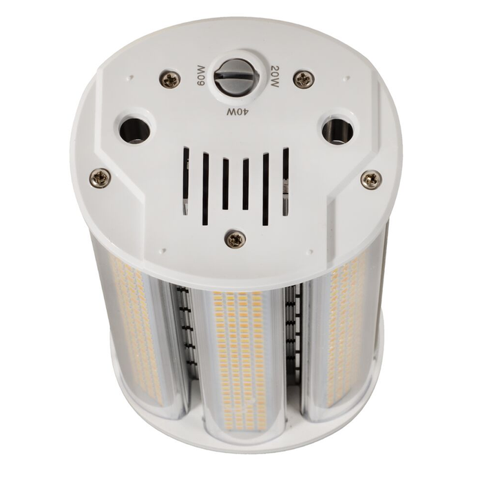 Topaz LWP-60WPCTS-EX39 LED Wall Pack/Area Lamp EX39 Base Wattage/CCT Selectable 20W/40W/60W 3000K/4000K/5000K 85 CRI 180 Degree Beam Angle Non-Dimmable 120-277V (T73516)