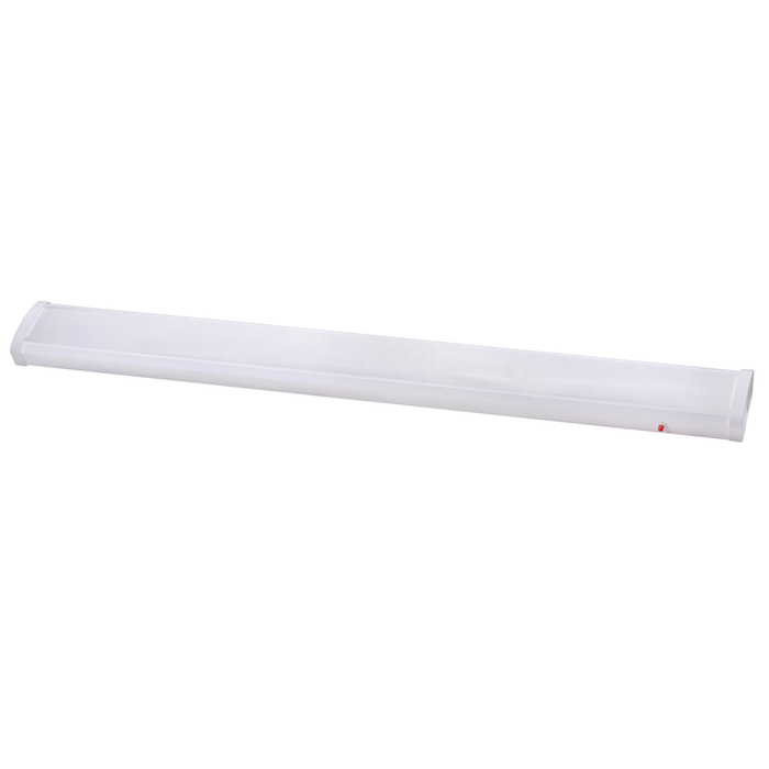 Topaz LWRAP4EM-48-CS-D 4 Foot LED Modern Wrap 48W CCT Selectable 3500K/4000K/5000K 80 CRI 105 Degree Beam Angle Dimmable 120-277V Emergency Battery Backup White (T74427)