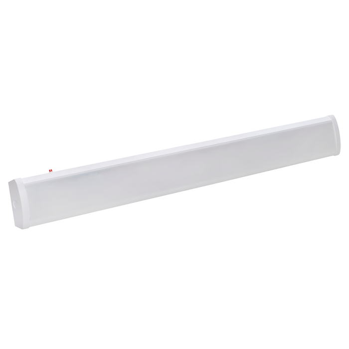 Topaz LWRAP4EM-48-CS-D 4 Foot LED Modern Wrap 48W CCT Selectable 3500K/4000K/5000K 80 CRI 105 Degree Beam Angle Dimmable 120-277V Emergency Battery Backup White (T74427)