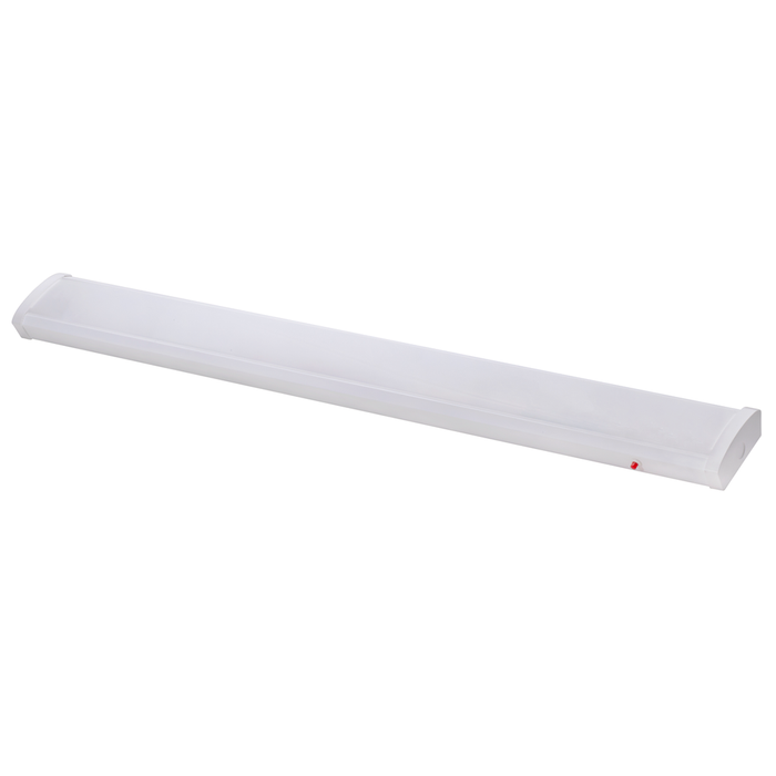 Topaz LWRAP4EM-48-CS-D 4 Foot LED Modern Wrap 48W CCT Selectable 3500K/4000K/5000K 80 CRI 105 Degree Beam Angle Dimmable 120-277V Emergency Battery Backup White (T74427)
