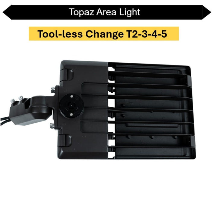 Topaz ARL-300PCS-SWO Area Light Power/CCT Selectable 200W/250W/300W 3000K/4000K/5000K Switchable Optics T2-T3-T4-T5 120-277V 0-10V Dimming Bronze (T74102)