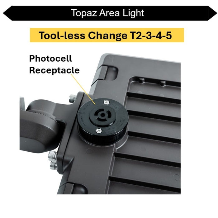 Topaz ARL-150PCS-SWO Area Light Power/CCT Selectable 70W/100W/150W 3000K/4000K/5000K Switchable Optics T2-T3-T4-T5 120-277V 0-10V Dimming Bronze (T74000)