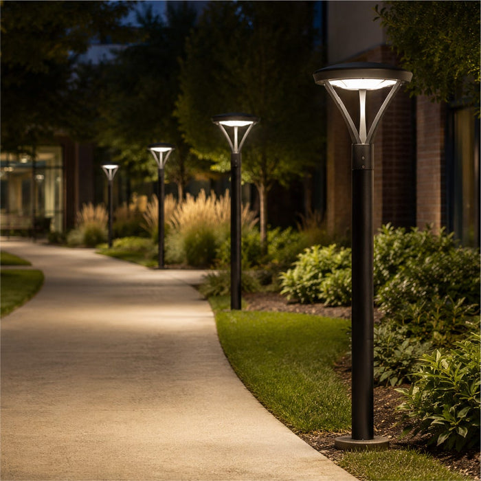 Topaz PTL-100PCS-BZ LED Outdoor Post Top Light Wattage/CCT Selectable 60W/80W/100W 3000K/4000K/5000K 120-277V 80 CRI Dimmable Bronze (T79448)
