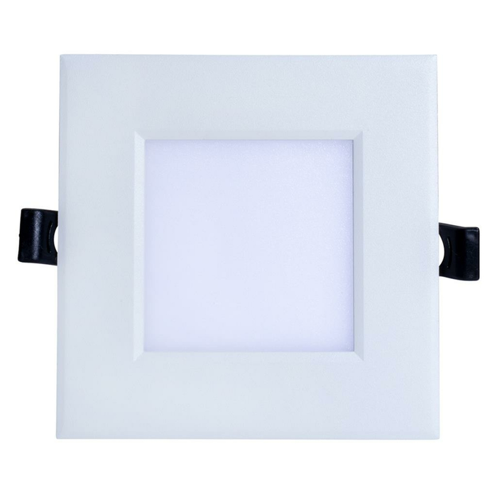 Topaz RDL/4SQ/9/5CTS-46 4 Inch LED Canless Square Downlight 9W 570Lm CCT Selectable 2700K/3000K/3500K/4000K/5000K 90 CRI 120V Dimmable White 50W Equivalent (T71130)