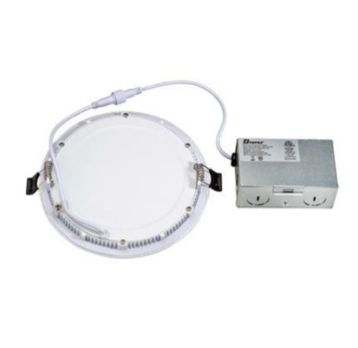 Topaz RDL/63RND/12HL/WH 6 Inch LED Canless Slim Downlight 12W 960Lm 3000K 90 CRI Dimmable 120V White 100W Equivalent (T70908)