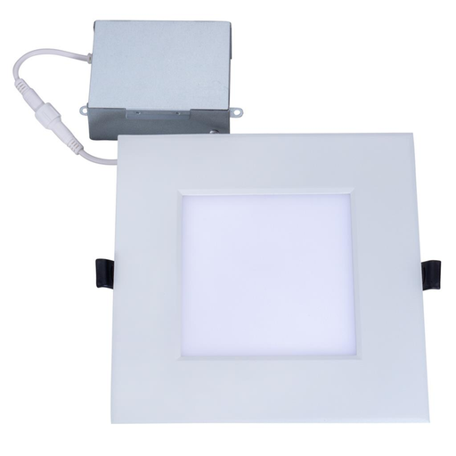 Topaz RDL/6SQ/15/5CTS-46 6 Inch LED Canless Square Downlight 15W 1000Lm CCT Selectable 2700K/3000K/3500K/4000K/5000K 90 CRI 120V Dimmable White 75W Equivalent (T71135)
