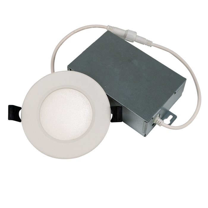 Topaz RDL3-7W-CS 3 Inch LED Canless Downlight 7W 580Lm CCT Selectable 2700K/3000K/3500K/4000K/5000K 90 CRI 120V Dimmable White 50W Equivalent (T76858)