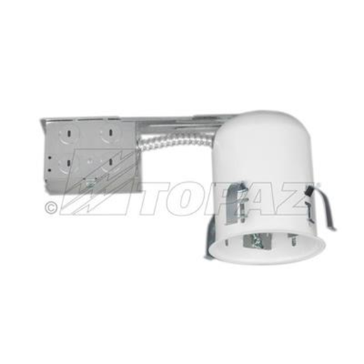 Topaz RH4/R/AT-28 Remodel Housing Can 4 Inch Line Voltage Non-IC And AT Rated [Airtight] E26 Base Socket 120V (T78280)