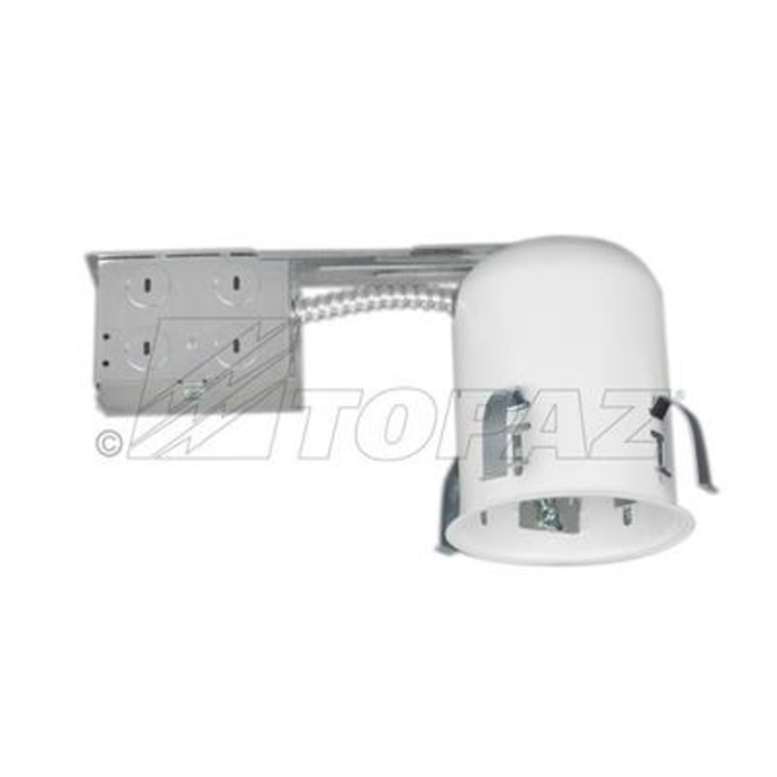 Topaz RH4/R/AT-28 Remodel Housing Can 4 Inch Line Voltage Non-IC And AT Rated [Airtight] E26 Base Socket 120V (T78280)