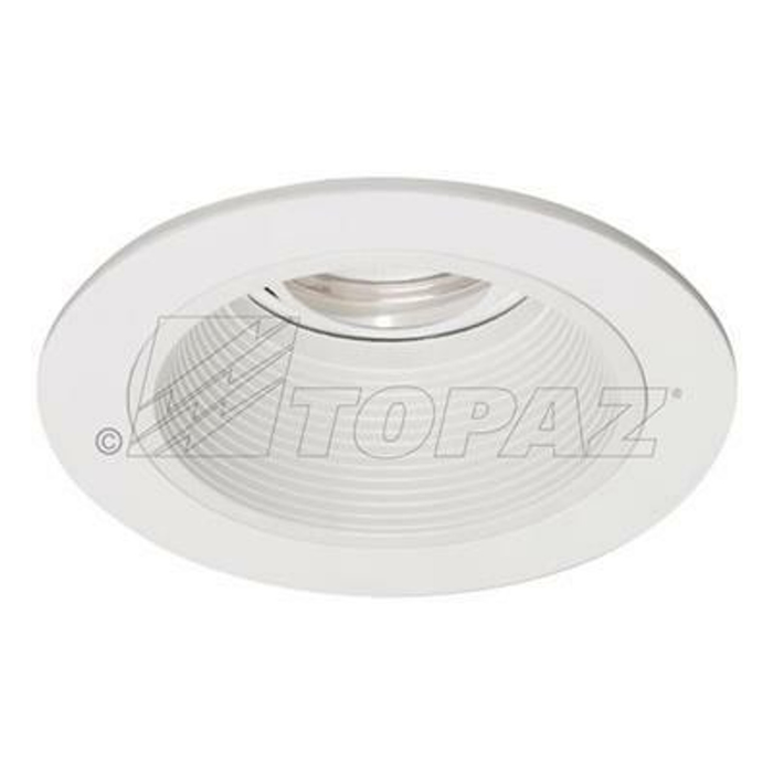 Topaz RT400WH-28 4 Inch Can Trim White Reflector/Ring Uses R20/PAR20 Incandescent Lamps Or LED Equivalent (T79555)
