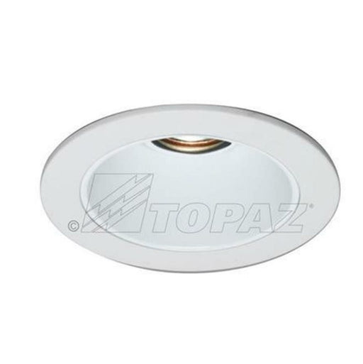 Topaz RT400WH/LV-28 4 Inch Low Voltage Can Trim White Smooth Reflector/White Ring Uses 12V MR16 Incandescent Lamps Or LED Equivalent (T79128)