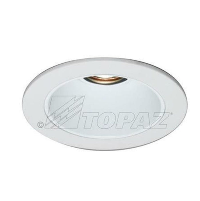 Topaz RT400WH/LV-28 4 Inch Low Voltage Can Trim White Smooth Reflector/White Ring Uses 12V MR16 Incandescent Lamps Or LED Equivalent (T79128)
