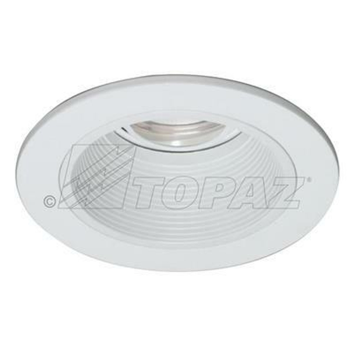 Topaz RT401WH/LV-28 4 Inch Low Voltage Can Trim Steel White Smooth Reflector/White Ring Uses 12V MR16 Incandescent Lamps Or LED Equivalent (T79127)