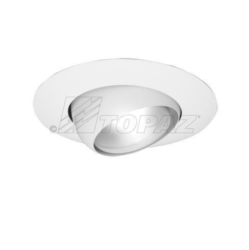 Topaz RT403WH-28 4 Inch Can Trim White Eyeball/White Ring Uses R20/PAR20 Incandescent Lamps Or LED Equivalent (T77606)