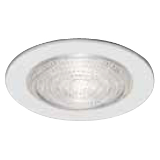 Topaz RT409WH/FL-28 4 Inch Can Trim Fresnel Glass Flat Shower Trim [No Baffle] Uses R20/PAR20 Incandescent Lamps Or LED Equivalent (T77672)
