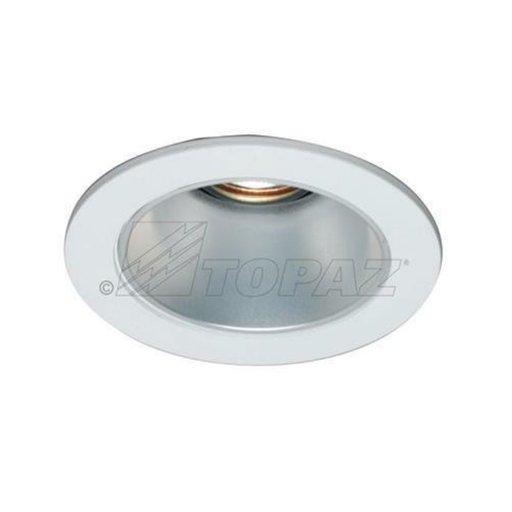 Topaz RT600CL/WH/R40-28 6 Inch Can Trim Clear Smooth Reflector White Ring Wide Opening Uses R40/PAR38 Incandescent Lamps Or LED Equivalent (T78366)