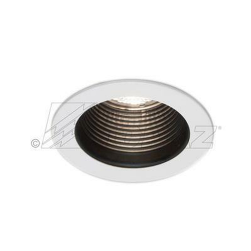 Topaz RT601BL/WH-28 6 Inch Can Trim Black Baffle Reflector White Ring Uses BR30/PAR30 Incandescent Lamps Or LED Equivalent (T77102)