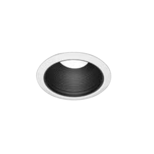 Topaz RT602BL/WH/AT-28 6 Inch Can Trim Socket Supporting Matte White Step Baffle/White Ring Airtight Torsion Springs For Floating Medium E26 Base Socket (T79610)