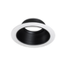 Topaz RT602BL/WH-OV6-28 6 Inch Can Trim Black Baffle Reflector/Wide White Trim Ring To Accommodate BR40/R40 Incandescent Lamps Or LED Equivalent (T75104)