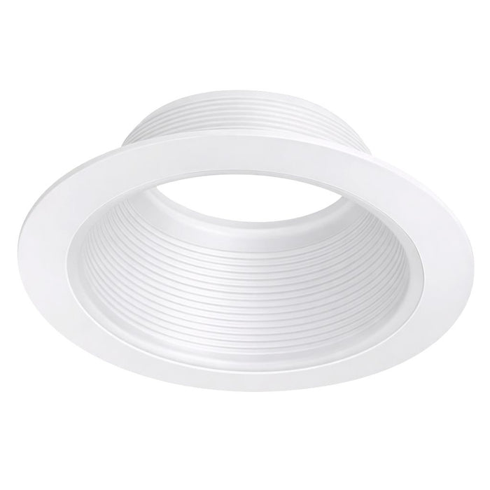 Topaz RT602WH-OV6-28 6 Inch Can Trim White Baffle Reflector/White Trim Ring To Accommodate BR40/PAR40 Incandescent Lamps Or LED Equivalent (T75103)